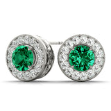 Vintage Inspired Round Halo Studs