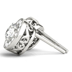 Vintage Inspired Round Halo Studs