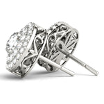 Round Double Halo Studs