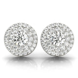 Natural Diamond Round Double Halo Studs