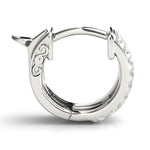 Three-Row Pavé Huggie Earrings