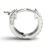 Three-Row Pavé Huggie Earrings