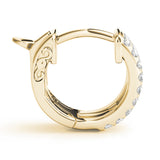 Three-Row Pavé Huggie Earrings