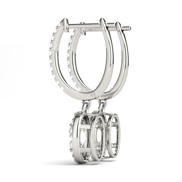 Lab Grown Earrings Halo