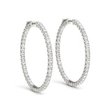Lab Grown Diamond Inside-Out Value Lock Hoop Earrings