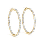 Lab Grown Diamond Inside-Out Value Lock Hoop Earrings