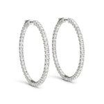Lab Grown Diamond Inside-Out Value Lock Hoop Earrings
