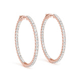 Lab Grown Diamond Inside-Out Value Lock Hoop Earrings