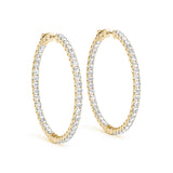 Lab Grown Diamond Inside-Out Value Lock Hoop Earrings