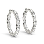 Lab Grown Diamond Inside-Out Vault Lock Hoop Earrings