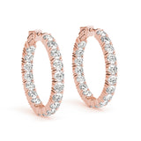 Lab Grown Diamond Inside-Out Vault Lock Hoop Earrings