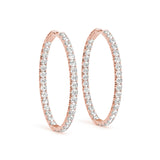 Lab Grown Diamond Oval Shaped Inside-Out Hoop Earrings