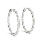 Lab Grown Diamond U-Prong Inside-Out Hoop Earrings