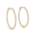 Lab Grown Diamond U-Prong Inside-Out Hoop Earrings