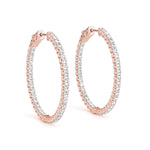 Lab Grown Diamond U-Prong Inside-Out Hoop Earrings