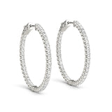Lab Grown Diamond U-Prong Inside-Out Hoop Earrings