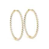 Lab Grown Diamond Round Shaped Inside-Out Hoop Earrings