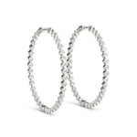 Lab Grown Diamond Round Shaped Inside-Out Hoop Earrings