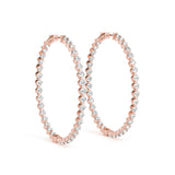 Lab Grown Diamond Round Shaped Inside-Out Hoop Earrings