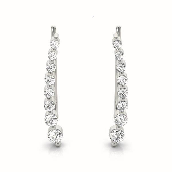 Lab Grown Diamond Bezel Set Fashion Ear Climbers