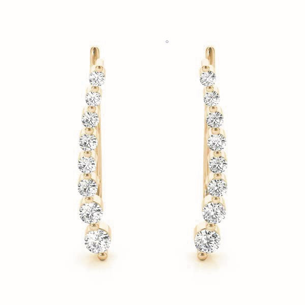 Lab Grown Diamond Bezel Set Fashion Ear Climbers