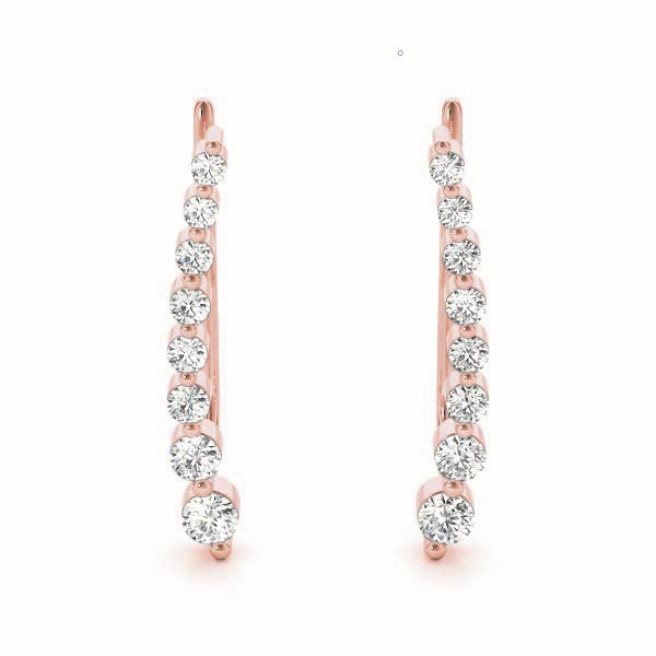 Lab Grown Diamond Bezel Set Fashion Ear Climbers