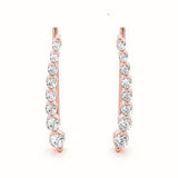 Natural Diamond Bezel Set Fashion Ear Climbers