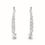 Natural Diamond Bezel Set Fashion Ear Climbers
