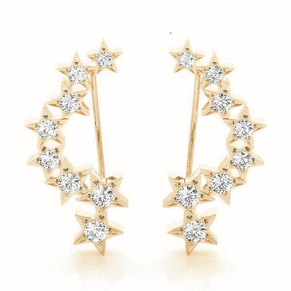 Lab Grown Diamond Star Ear Climbers
