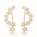 Lab Grown Diamond Star Ear Climbers