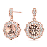 Vintage-Inspired Halo Drop Earrings