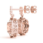 Vintage-Inspired Halo Drop Earrings