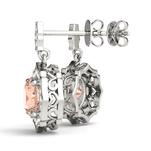 Vintage-Inspired Halo Drop Earrings