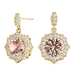 Vintage-Inspired Halo Drop Earrings