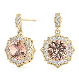 Vintage-Inspired Halo Drop Earrings