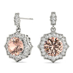 Vintage-Inspired Halo Drop Earrings