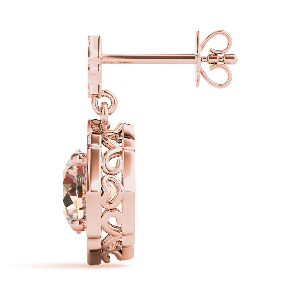 Vintage-Inspired Halo Drop Earrings