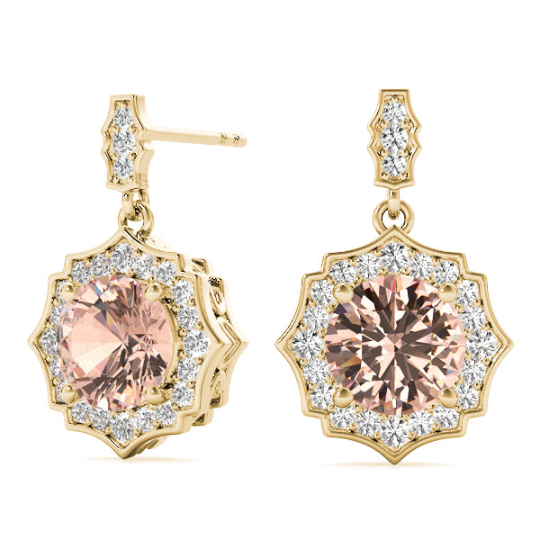 Vintage-Inspired Halo Drop Earrings