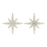 Natural Diamond Star Shape Cluster Fashion Earrings