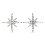 Natural Diamond Star Shape Cluster Fashion Earrings