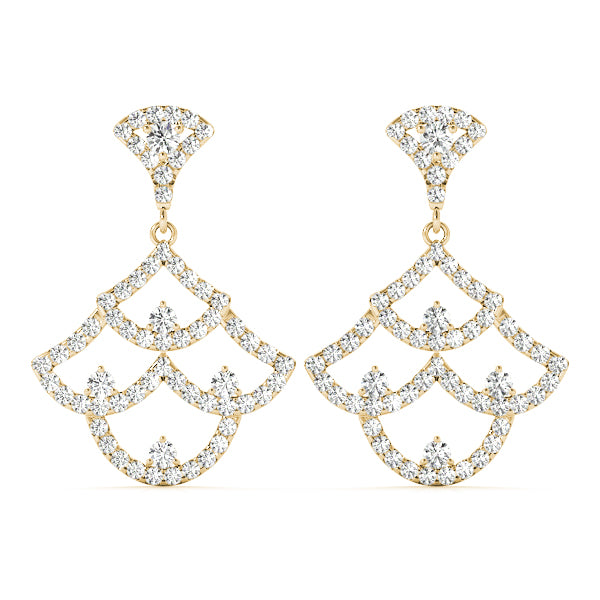 Natural Diamond Fashion Drop Earrings