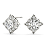 Round Fashion Halo Studs
