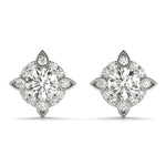 Round Fashion Halo Studs