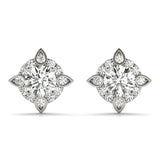 Round Fashion Halo Studs