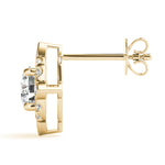Round Fashion Halo Studs