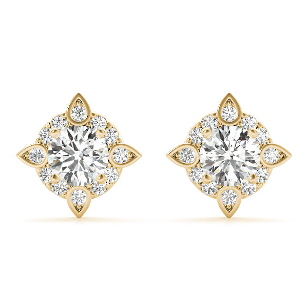 Round Fashion Halo Studs