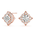 Round Fashion Halo Studs
