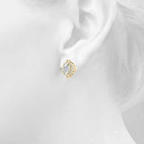Round Fashion Halo Studs