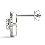 Round Fashion Halo Studs