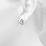 Round Fashion Halo Studs